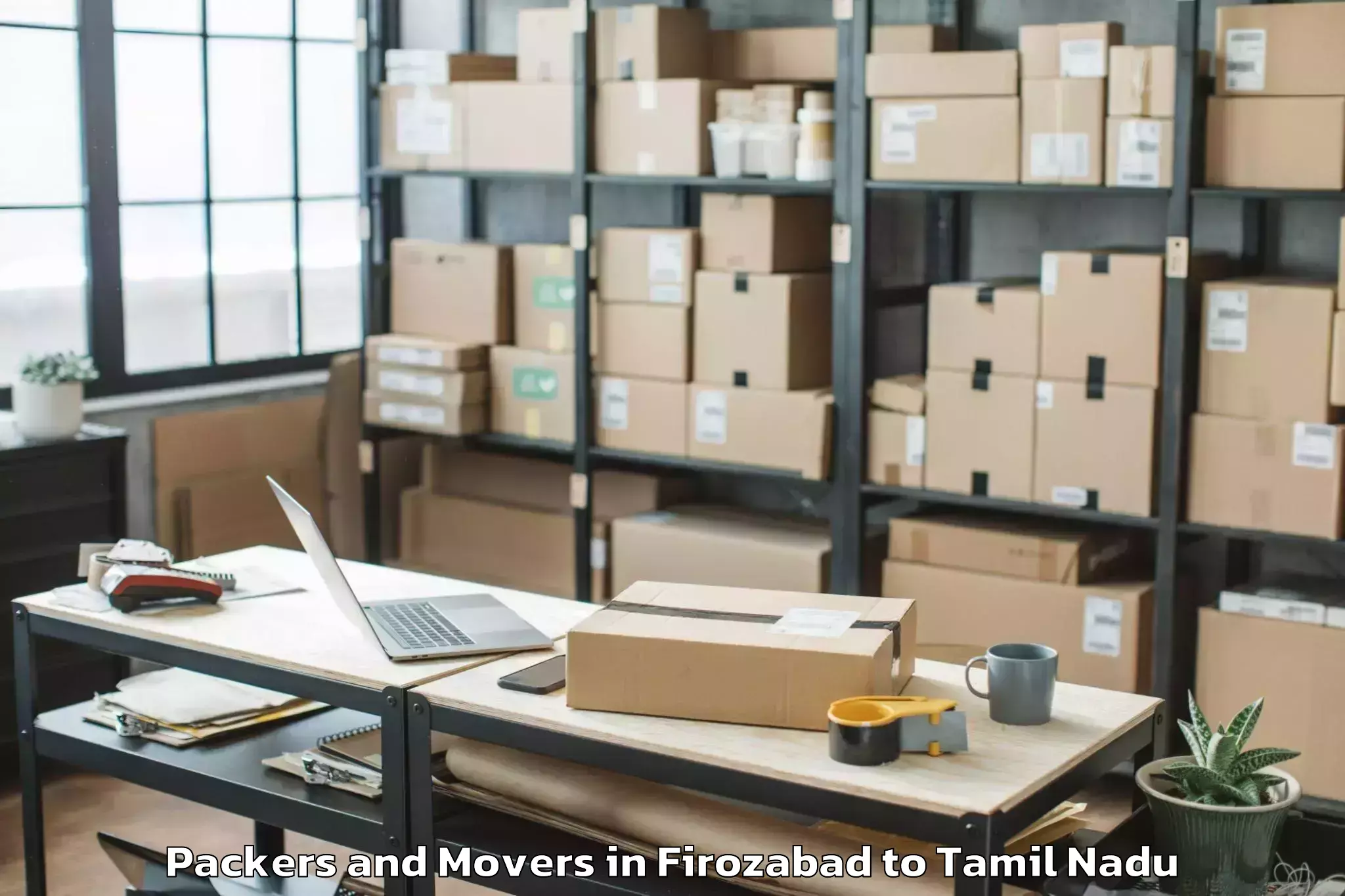 Trusted Firozabad to Tuticorin Port Packers And Movers